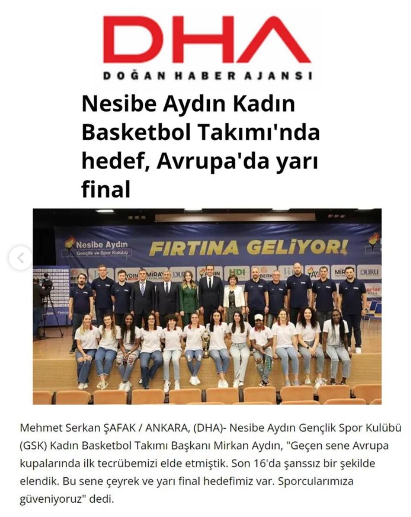 Avrupa’da yarı final hedefi · DHA