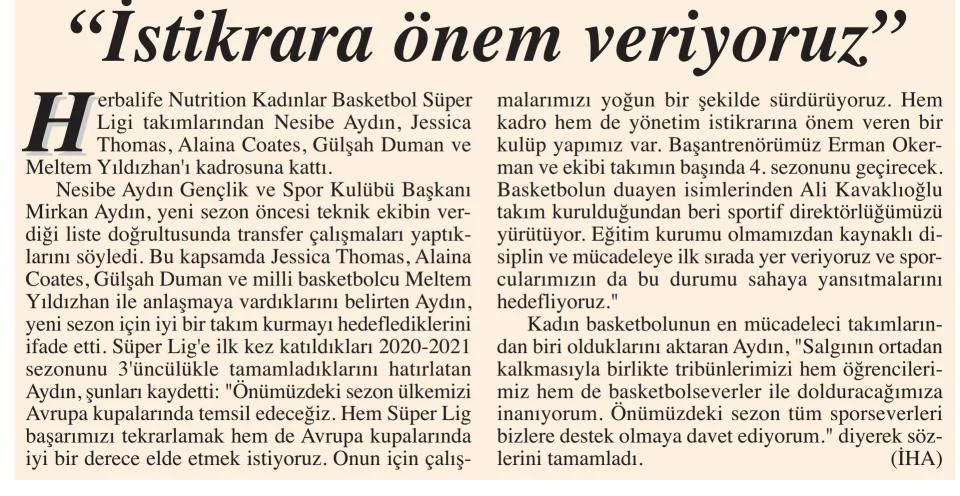 İstikrara önem veriyoruz