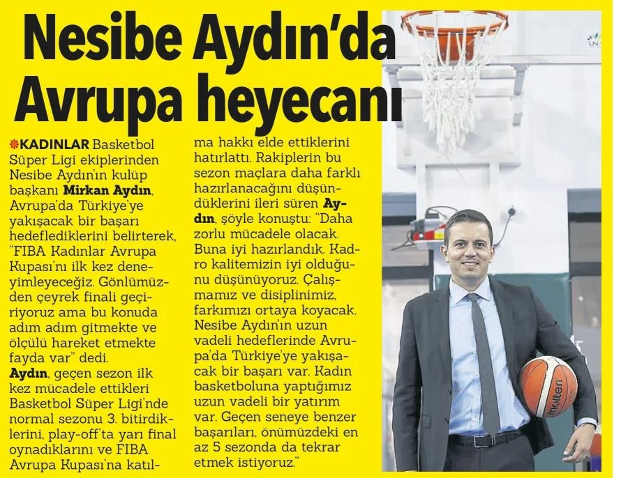 Nesibe Aydın’da Avrupa heyecanı