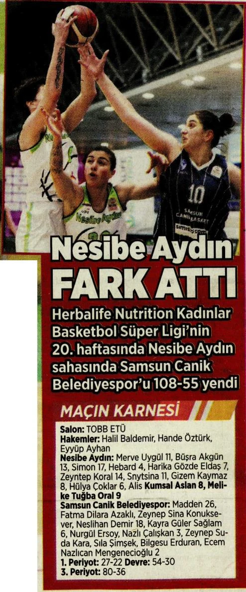 Nesibe Aydın fark attı
