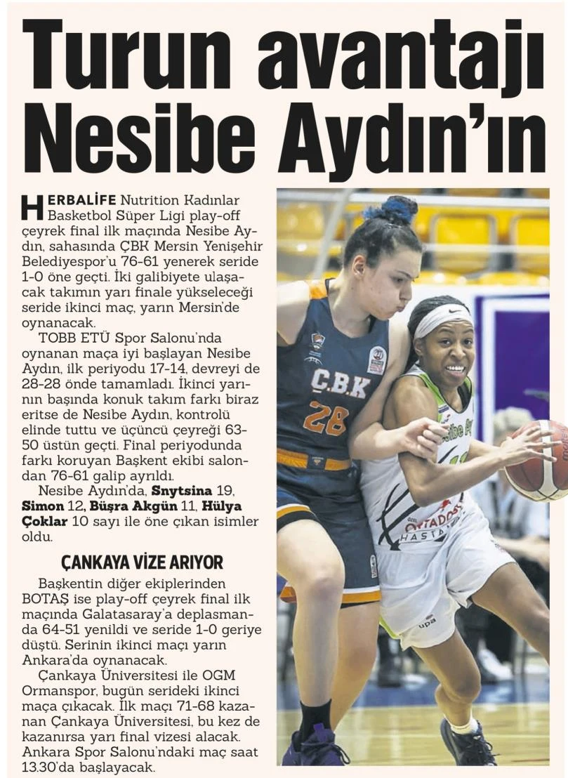 Turun avantajı Nesibe Aydın’ın